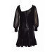Bonnie Jean Black Shimmer Column With Bag Dress